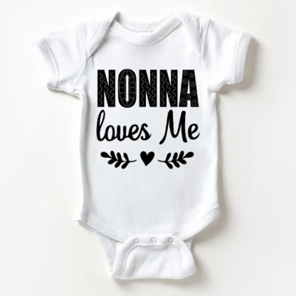 NONNA LOVES ME Baby White Bodysuit - White - 18-24M - image 1