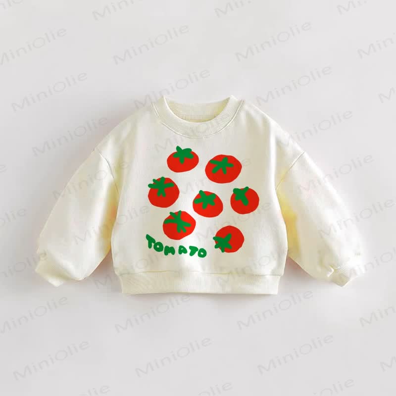 Baby Toddler Tomatoes Sweatshirt - Cream - 3-5T - image 1