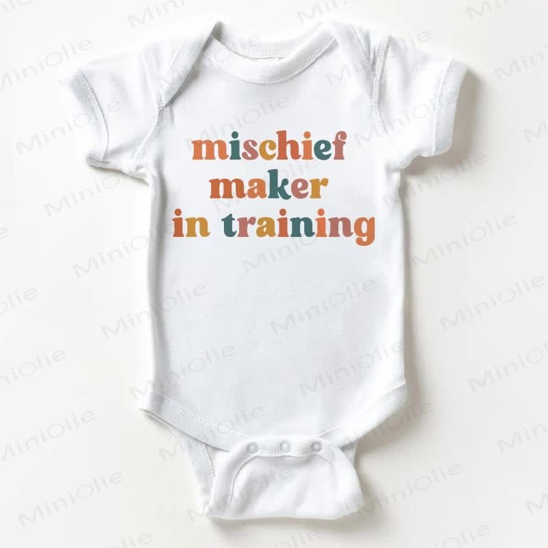 MISCHIEF MAKER IN TRAINING Baby White Bodysuit - White - 18-24M - image 1