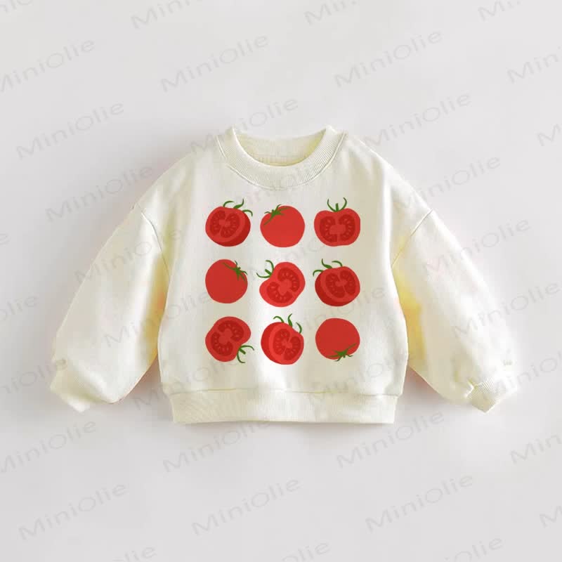 Baby Toddler Tomatoes Sweatshirt - Cream - 3-5T - image 1