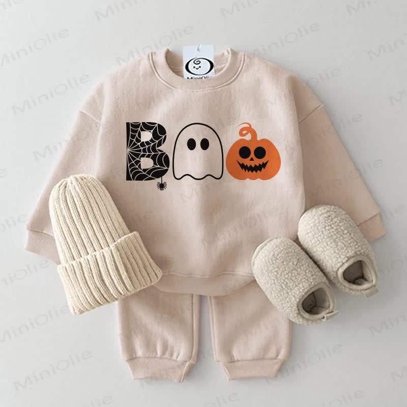 BOO Baby Pumpkin 2-piece Beige Set - Beige - 2-3T - image 1