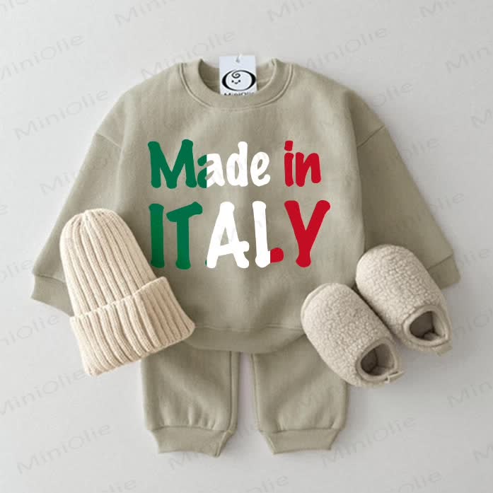 MADE IN ITALY Baby 2-piece Grey Green Set - Grey Green - 2-3T - image 1