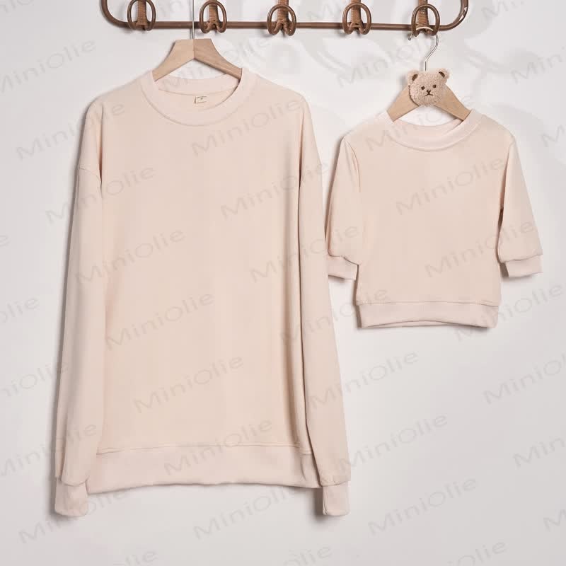 MAMA/MAMA'S BOY Mommy and Me Beige Family Sweatshirt - image 2