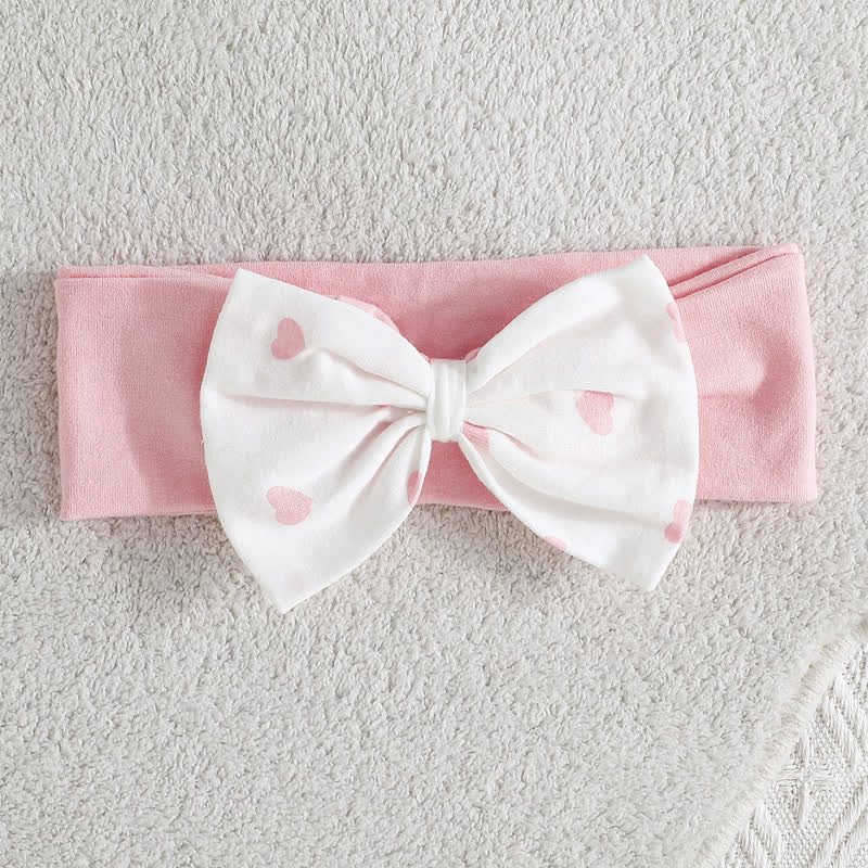 Baby Girl Bow Love Heart Romper with Headband - image 15