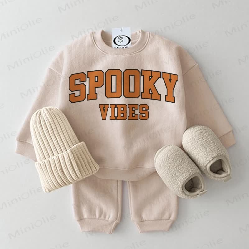 SPOOKY VIBES Baby 2-piece Beige Set - Beige - 2-3T - image 1