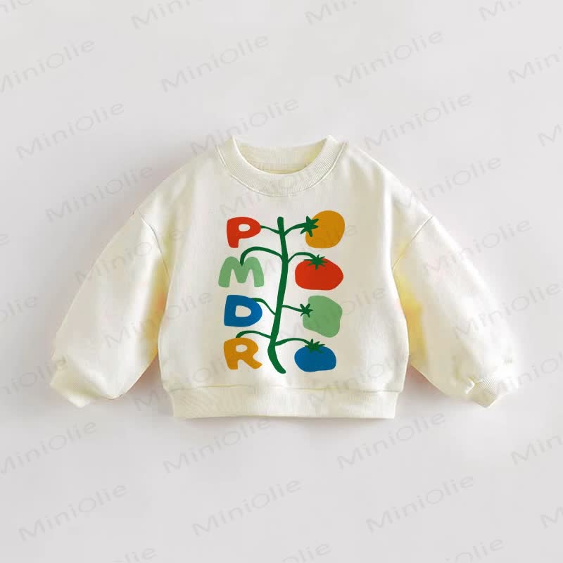 PMDR Baby Toddler Tomato Sweatshirt - Cream - 3-5T - image 1
