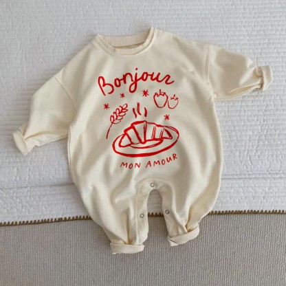 BONJOUR MON AMOUR Baby Beige Romper - Beige - 2-3T - image 1