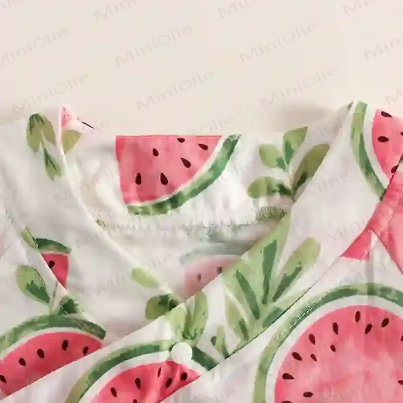 Baby Watermelon Kimono Bodysuit with Headband - image 2