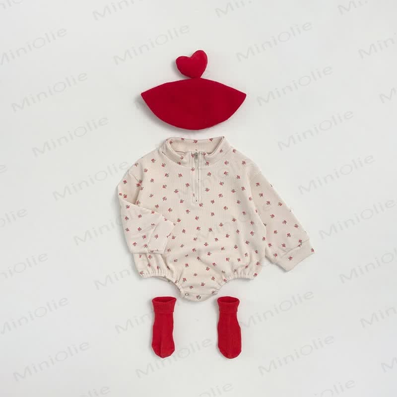 Baby Rose Waffle Bodysuit - Beige - 18-24M - image 2