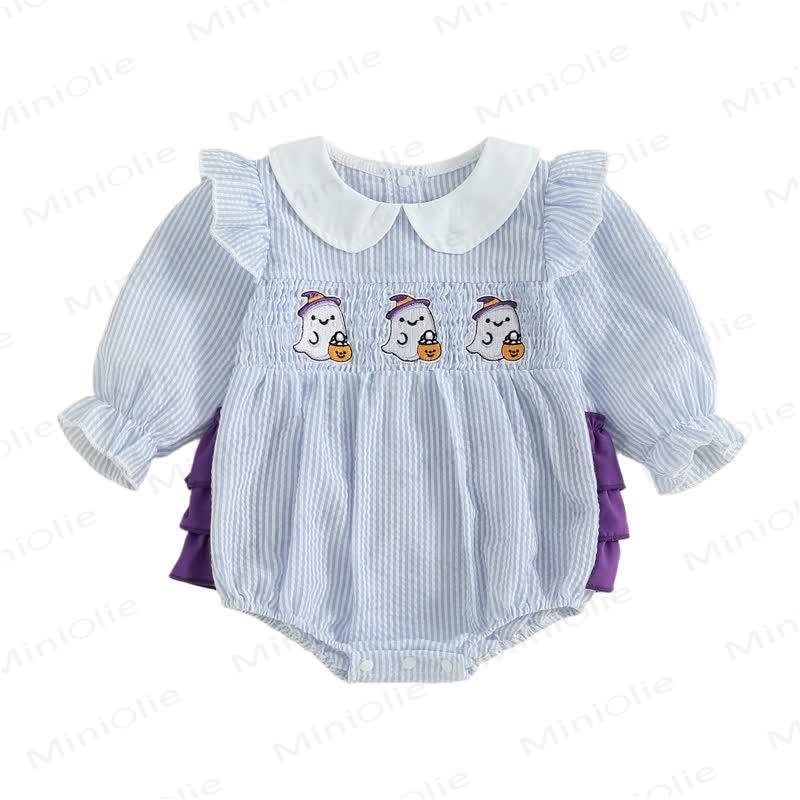 Baby Halloween Striped Bodysuit - Blue - 18-24M - image 1
