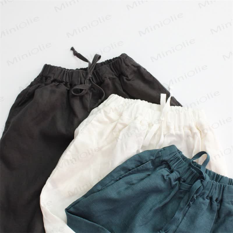 Toddler Solid Color Neutral Timeless Pants - image 2