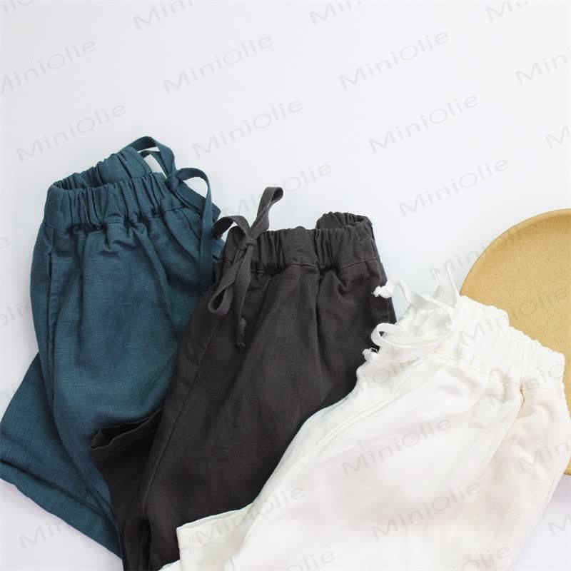 Toddler Solid Color Neutral Timeless Pants - image 1