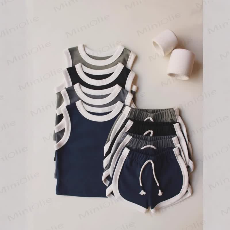 Baby 2-Piece Simple Sleeveless Set - image 1