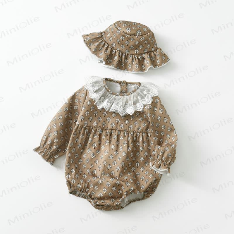Baby Tree Bodysuit with Hat - Khaki - 18-24M - image 1