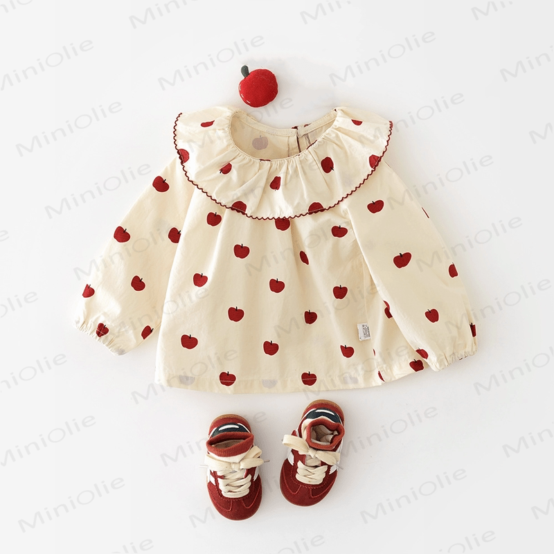 Baby Girl Apple Large Lapel Shirt - image 1