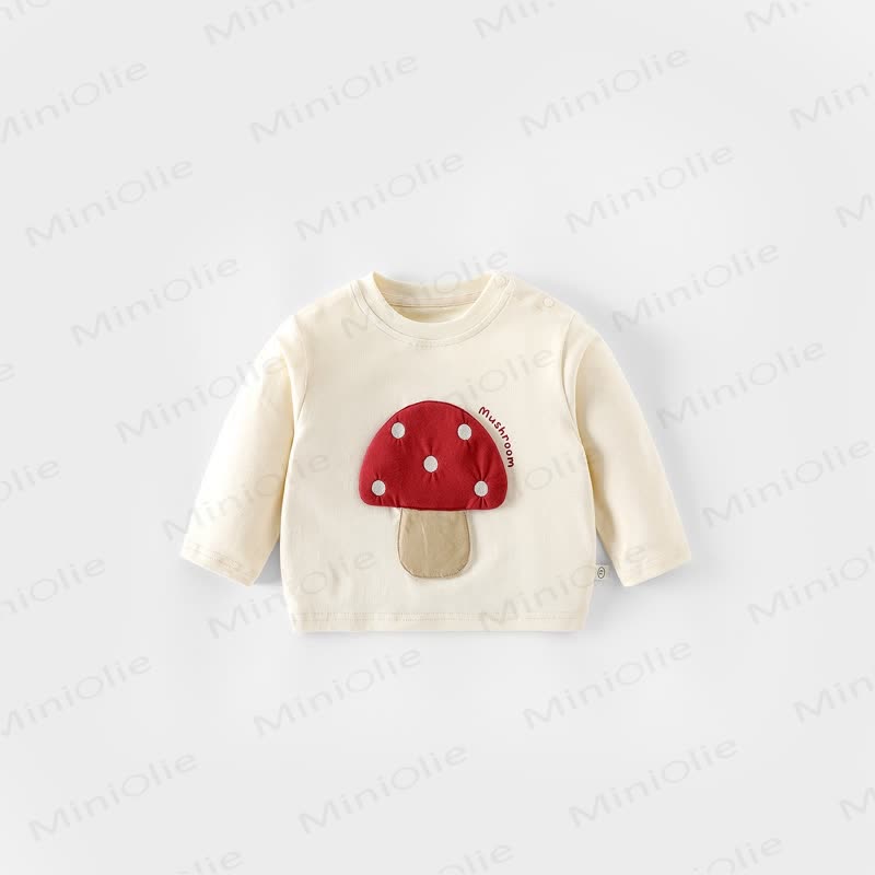 Baby Toddler Mushroom Patch T-Shirt - Beige - 5-7T - image 2