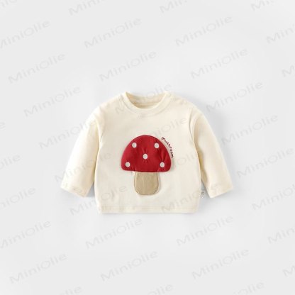 Baby Toddler Mushroom Patch T-Shirt - Beige - 5-7T - image 2