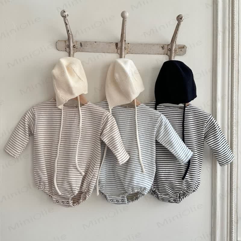 Baby Striped Cotton Bodysuit - image 2