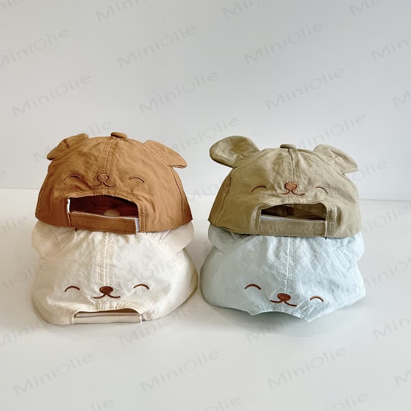 Baby Embroidered Bear Peaked Cap - image 2