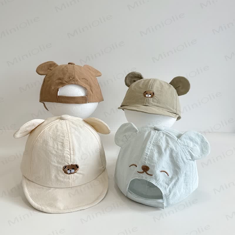 Baby Embroidered Bear Peaked Cap - image 1