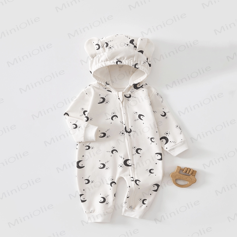 Baby Dinosaur Dachshund Moon Hooded Romper - White - 2-3T - image 13