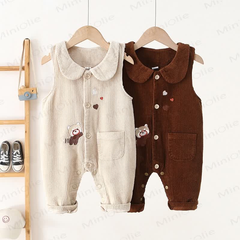 Baby Toddler Cute Bear Corduroy Overalls - image 1