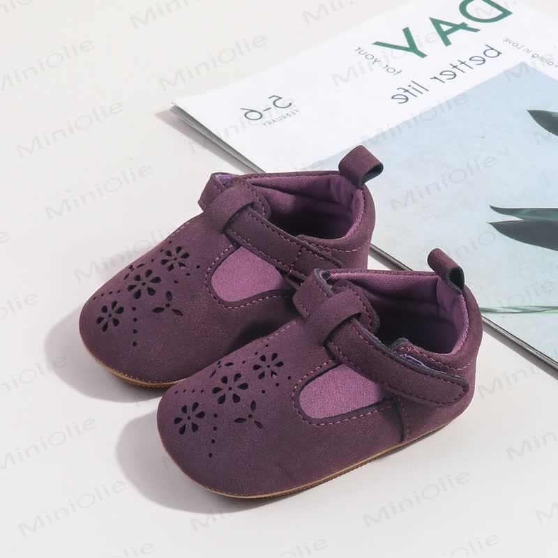 Baby Girl Lovely Flower Design Shoes - Purple - 7C - image 8