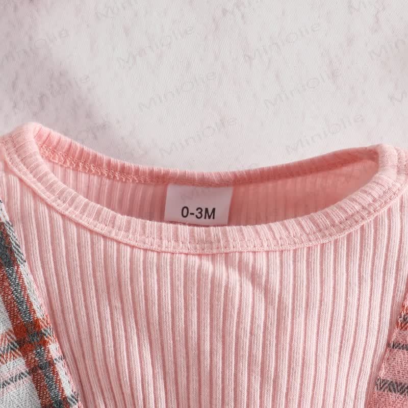 Baby Plaid Bow Bodysuit with Headband - image 11