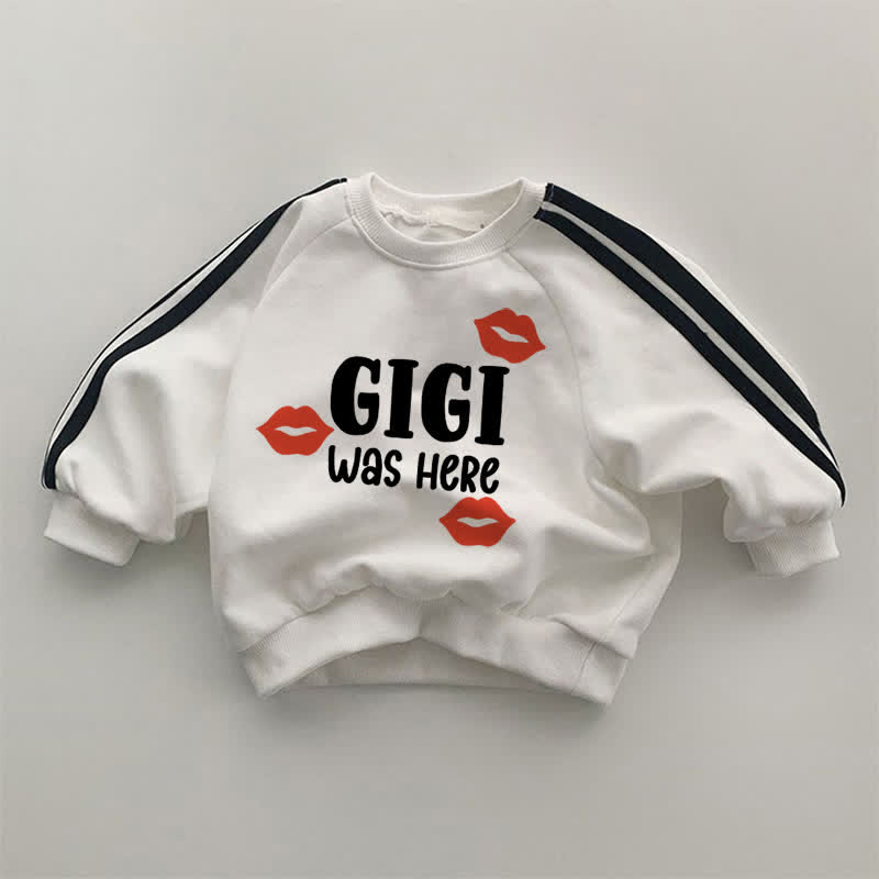 GIGI WAS HERE Baby Lips White Sweatshirt - White - 2-3T - image 1