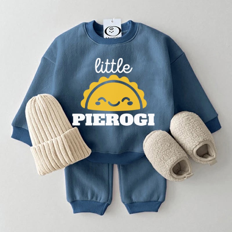 LITTLE PIEROGI Baby Sunshine Sweatsuit 2-piece Set - Blue - 2-3T - image 1