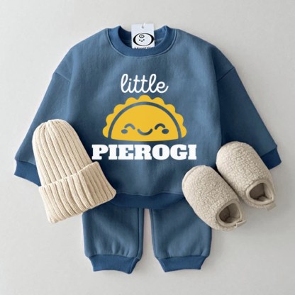 LITTLE PIEROGI Baby Sunshine Sweatsuit 2-piece Set - Blue - 2-3T - image 1