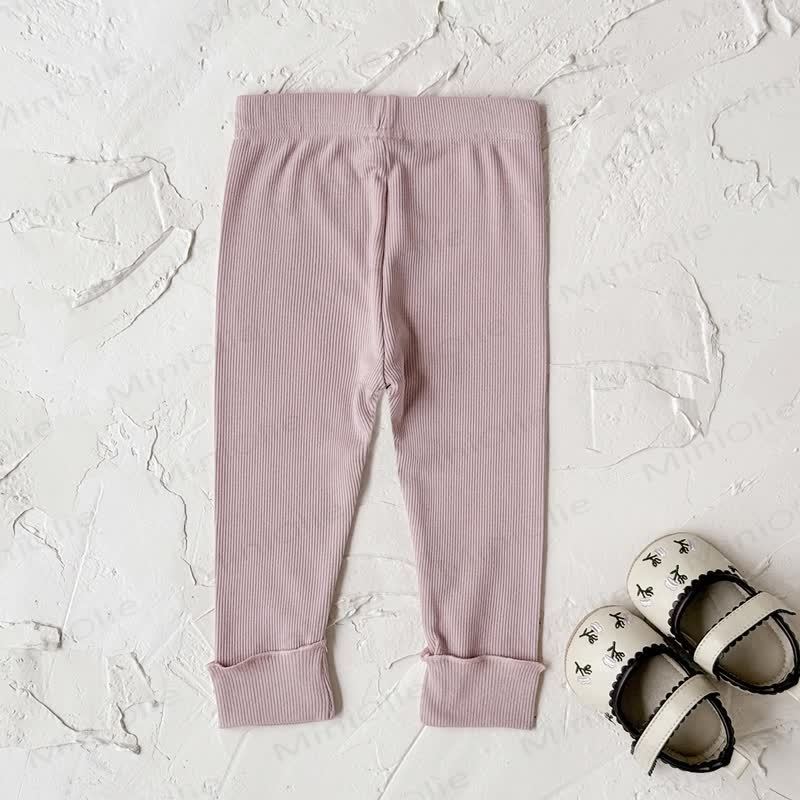 Baby Girl Bow Solid Color Leggings - image 4