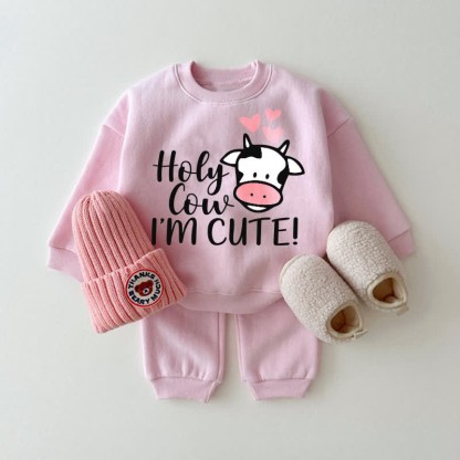 HOLY COW I'M CUTE! Baby Pink 2-piece Set - Pink - 2-3T - image 1