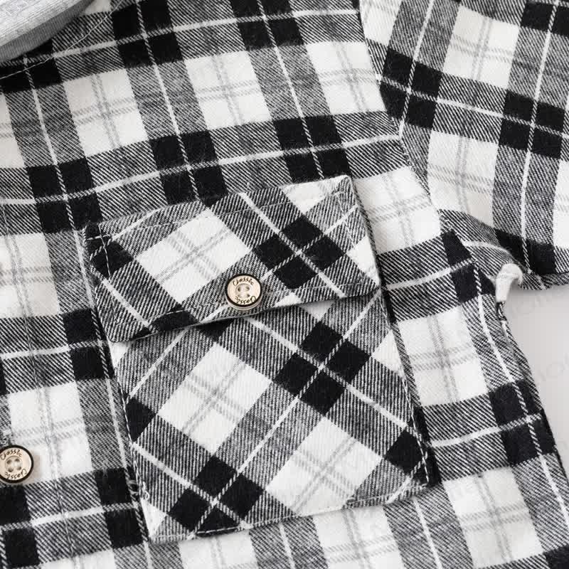 Kid Boy Hooded Plaid Shirt - image 4