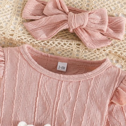 Baby Flower Bodysuit Headband Socks - image 13
