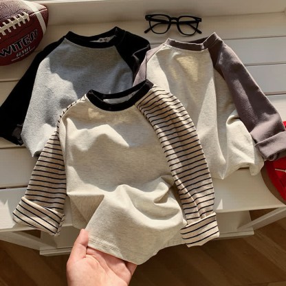 Kids Contrast Color Raglan Base Layer T-Shirt - image 4