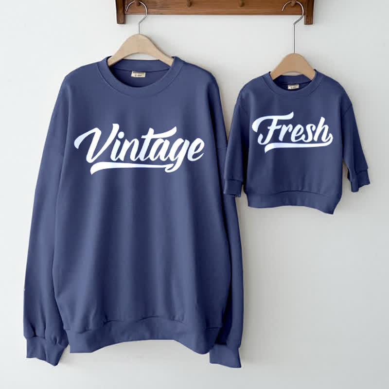 VINTAGE/FRESH Family Casual Sweatshirt - Blue - Adult Sweatshirt: XL - image 1