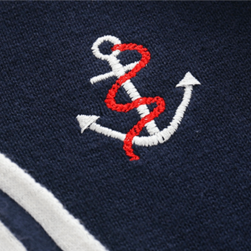 Baby Navy Collar Knitted Romper - image 7