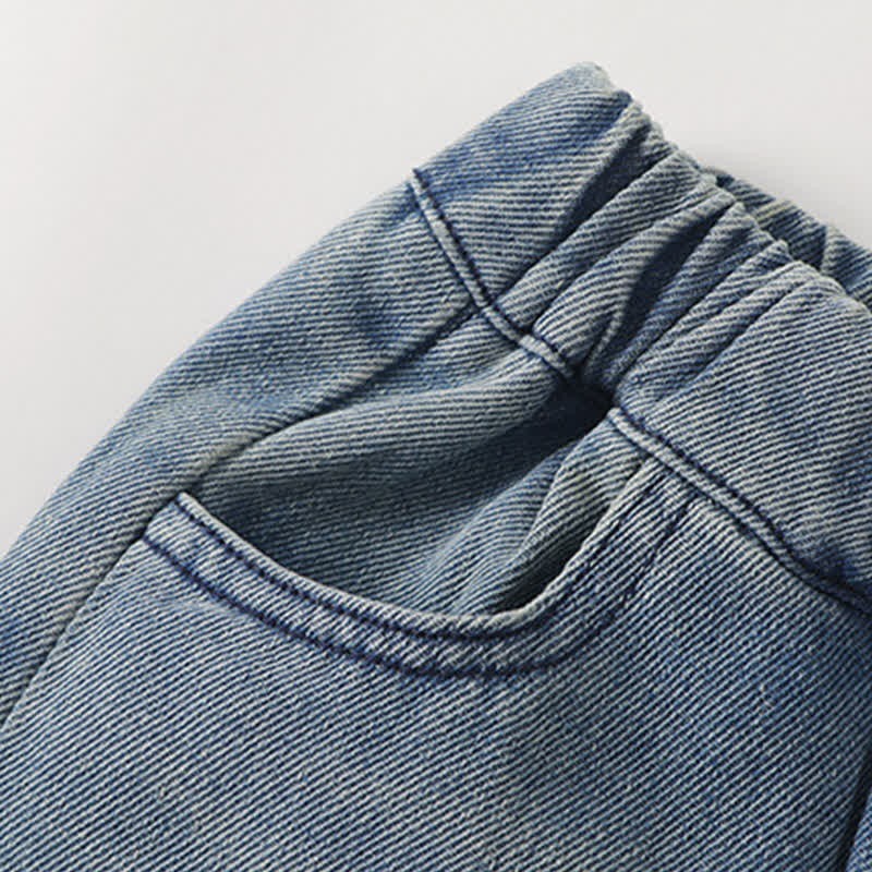 Baby Toddler Puppy Embroidered Denim Pants - image 7
