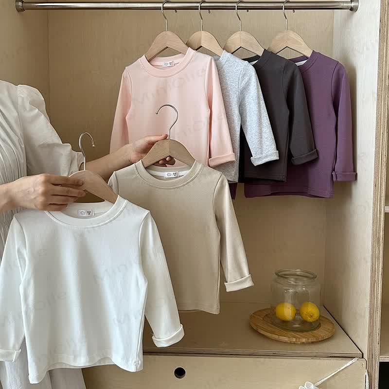 Kid Solid Color Base Layer Soft T-Shirt - image 1