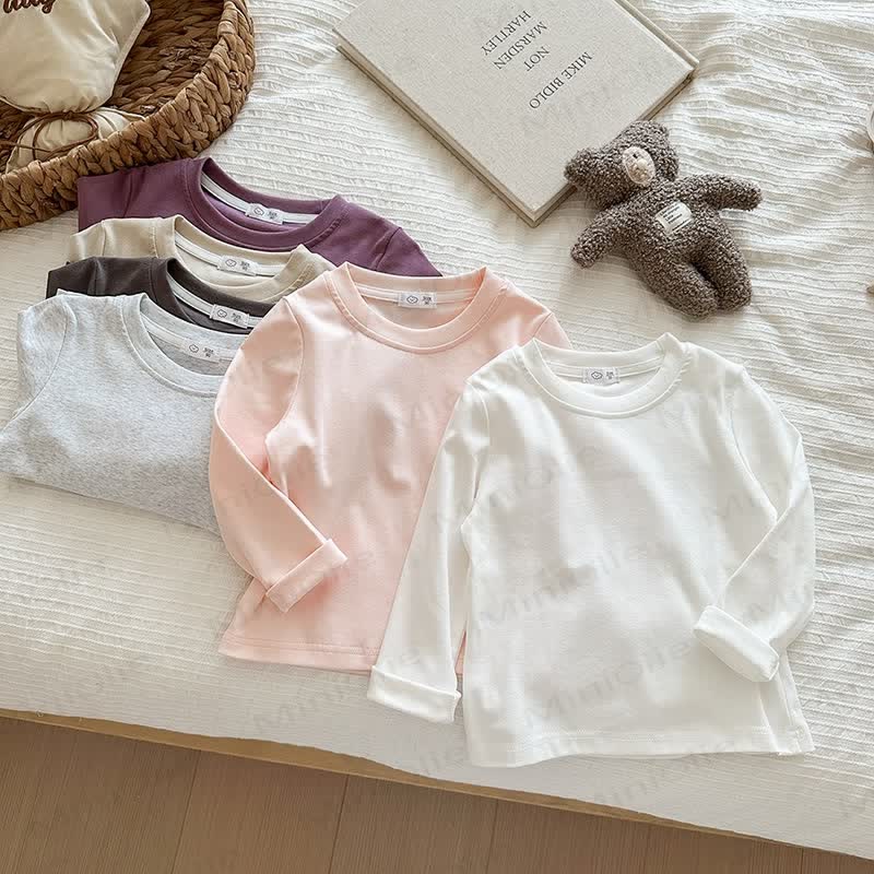 Kid Solid Color Base Layer Soft T-Shirt - image 6