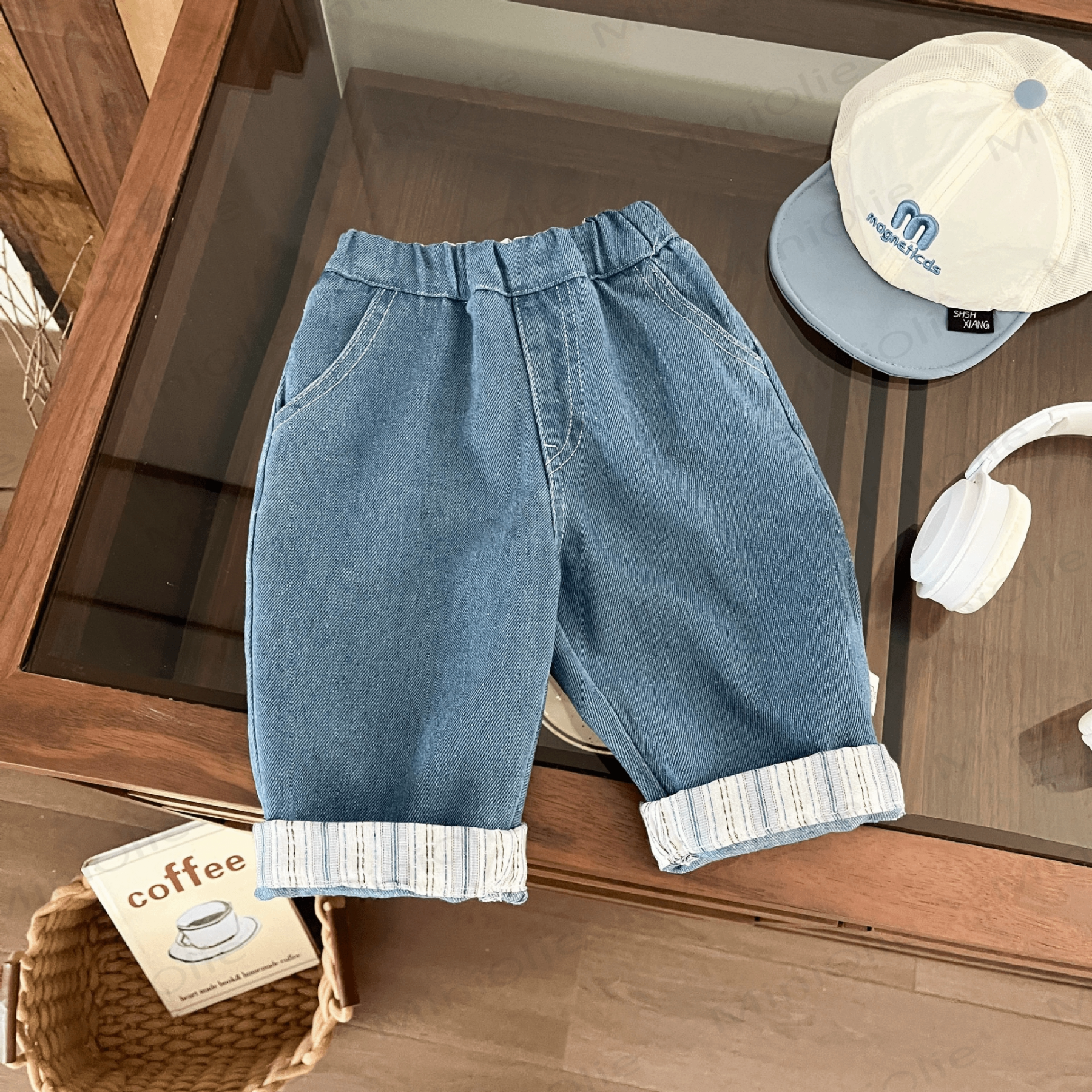 Baby Pocket Basic Denim Pants - Blue - 2-3T - image 1
