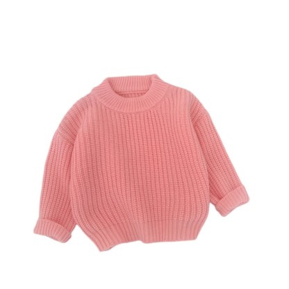 Baby Solid Color Loose Sweater - Pink - 2-3T - image 5