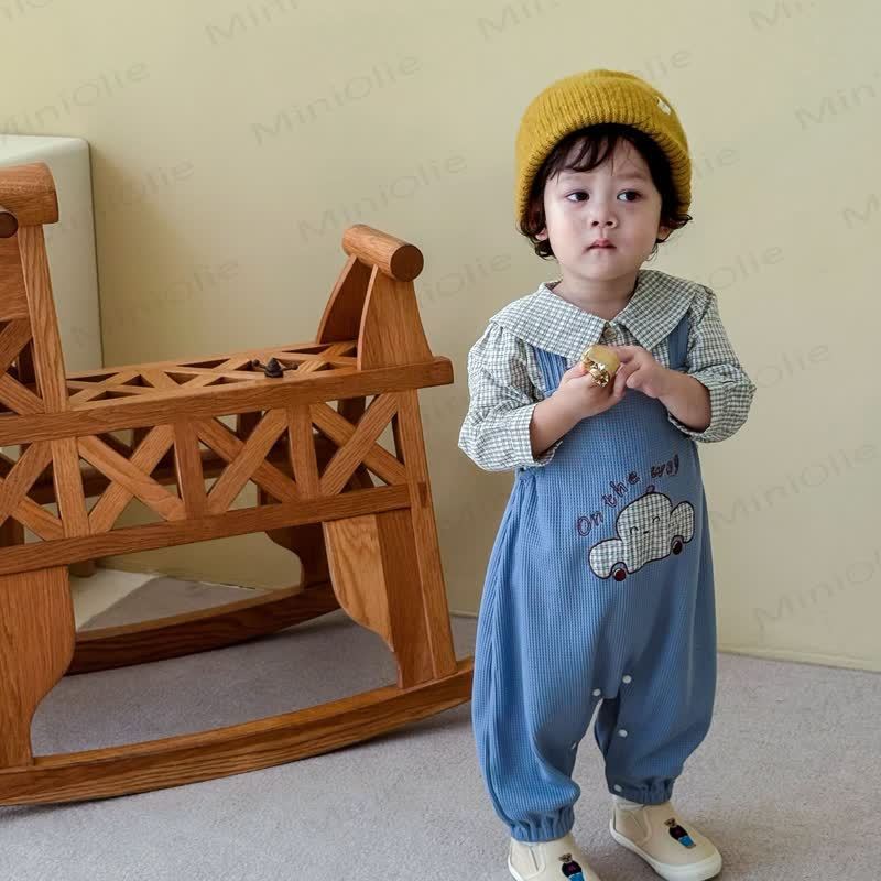 ON THE WAY Baby Happy Face Car Overalls - image 2