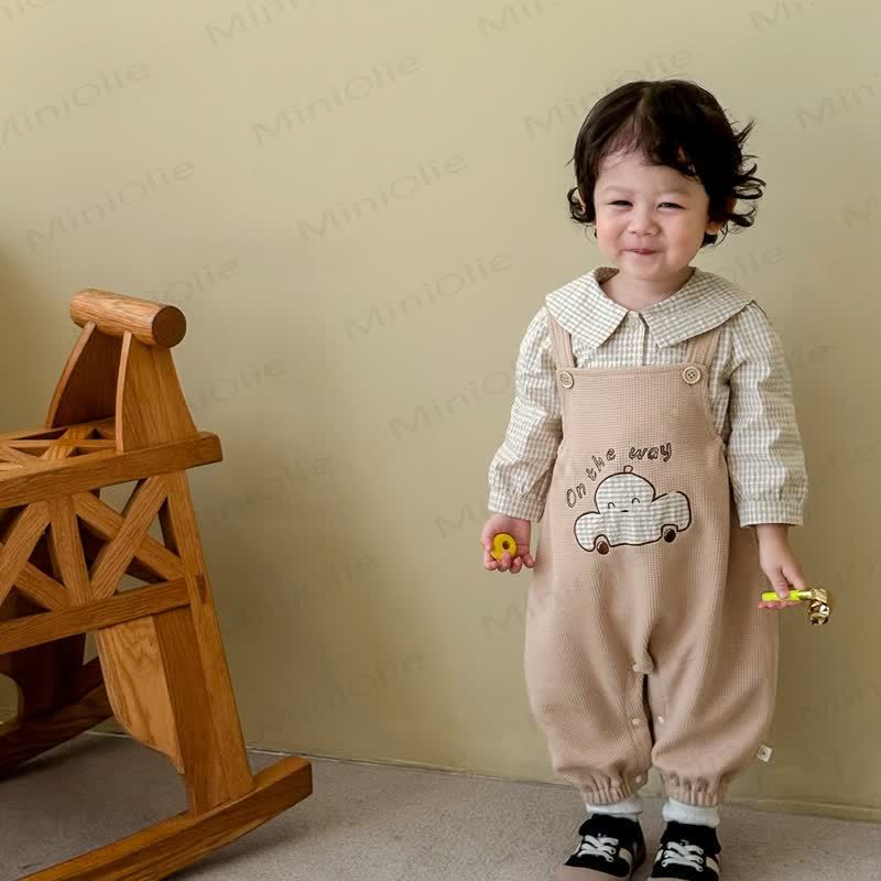 ON THE WAY Baby Happy Face Car Overalls - image 3