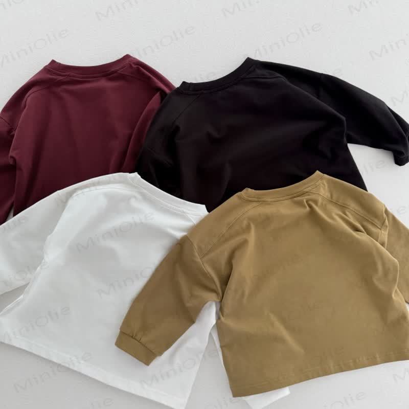 Kid Solid Color Causal T-Shirt - image 2