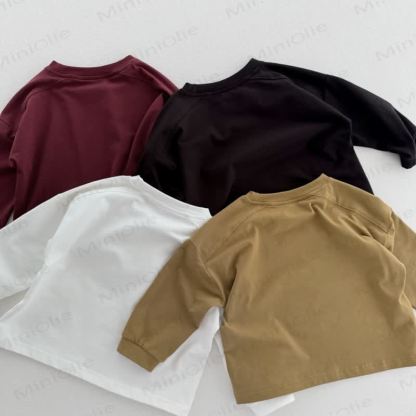 Kid Solid Color Causal T-Shirt - image 2