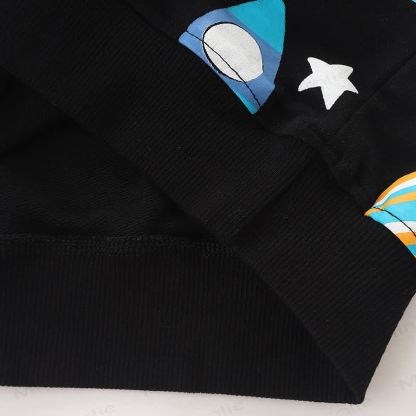 Kid Boy Space Rocket Black Sweatshirt - image 4