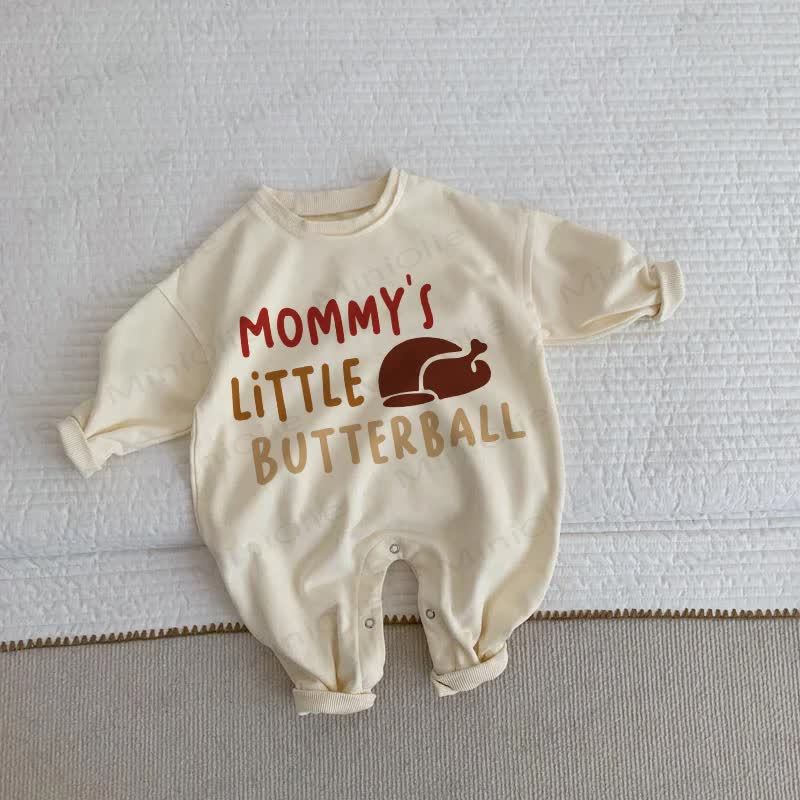  MOMMY'S LITTLE BUTTERBALL Baby Beige Romper - Beige - 2-3T - image 1
