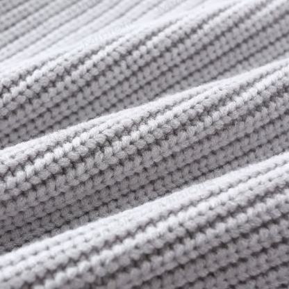 Kid Solid Color Crew Neck Knitted Sweater - image 16